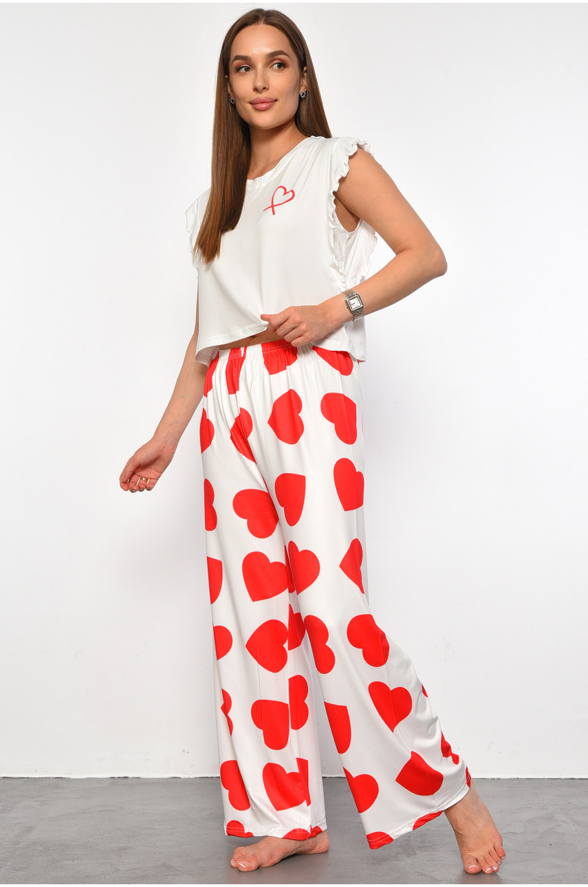 Пижама женская белого цвета с принтом 60025 187376 Пижама женская белого цвета с принтом 60025 187376