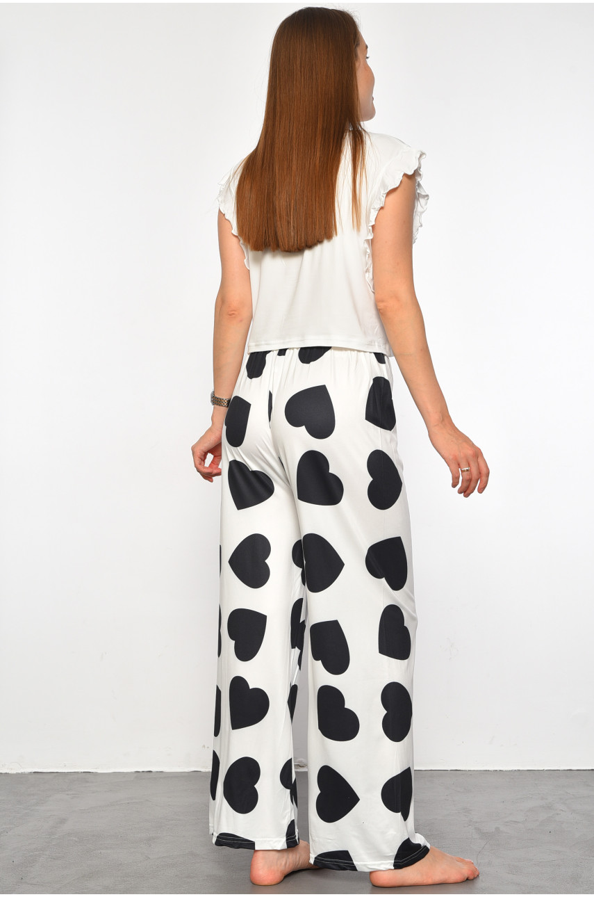 Піжама жіноча білого кольору з принтом 60025 187377