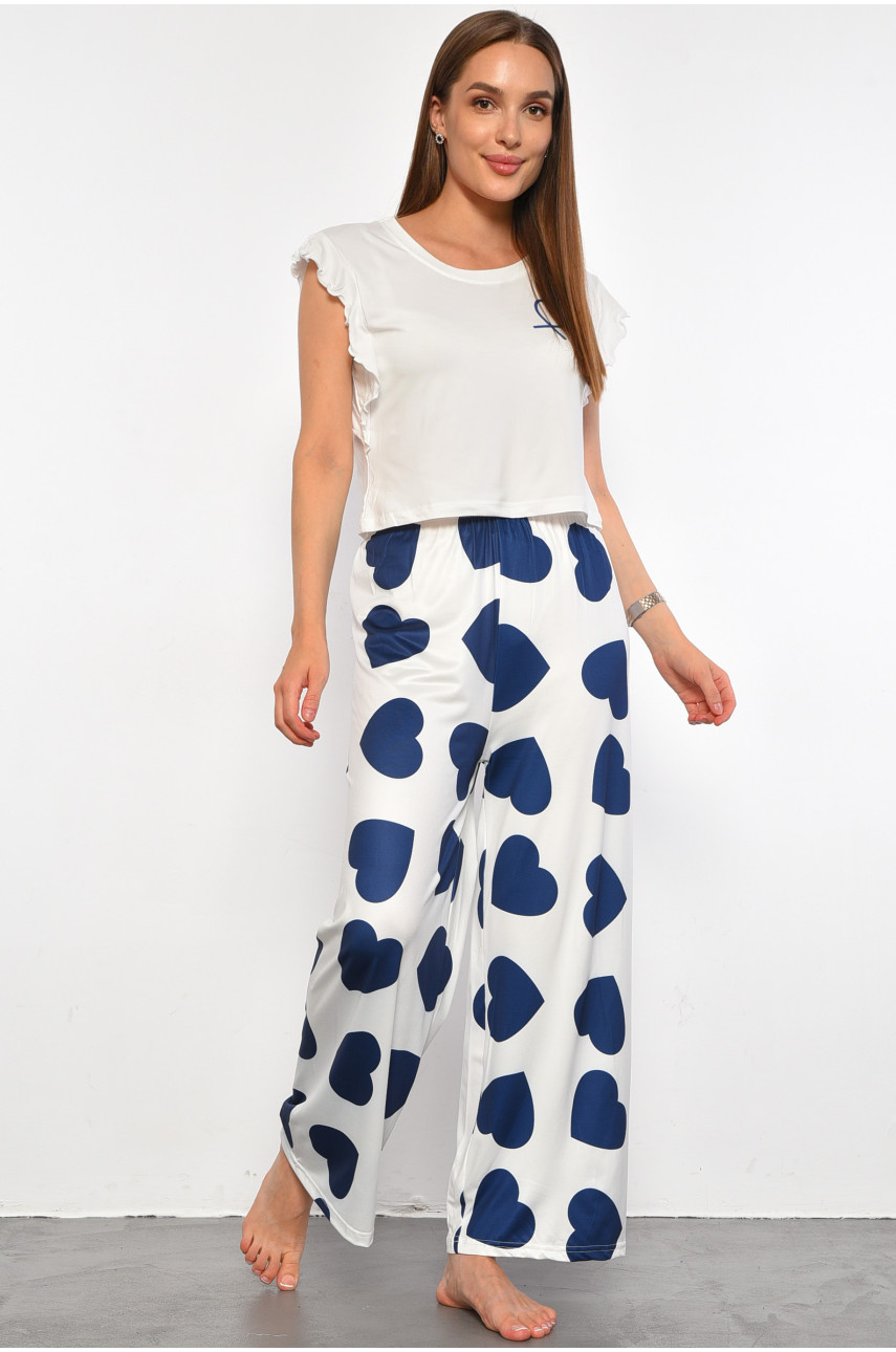 Піжама жіноча білого кольору з принтом 60025 187378