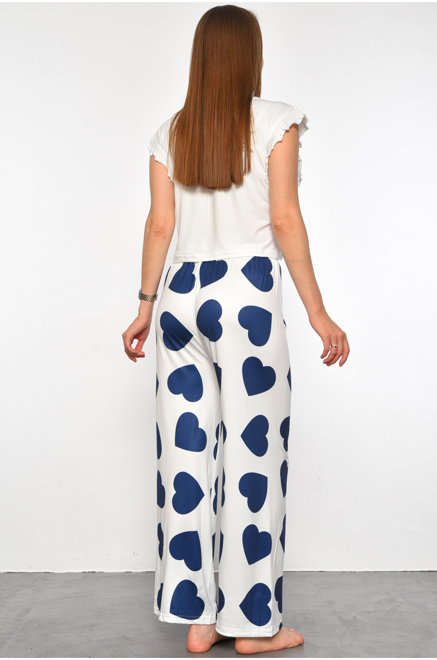 Піжама жіноча білого кольору з принтом 60025 187378 Піжама жіноча білого кольору з принтом 60025 187378