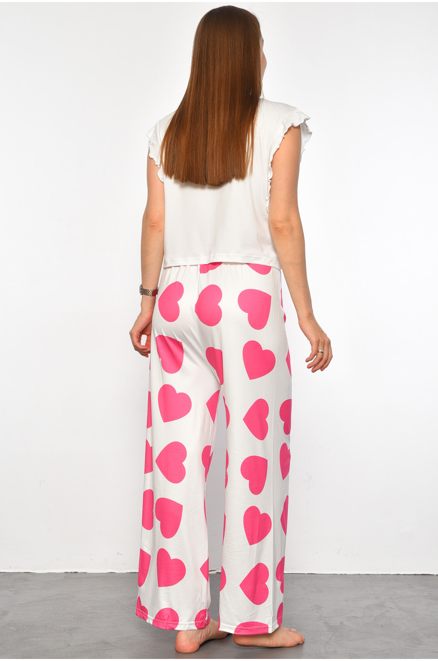 Піжама жіноча білого кольору з принтом 60025 187379