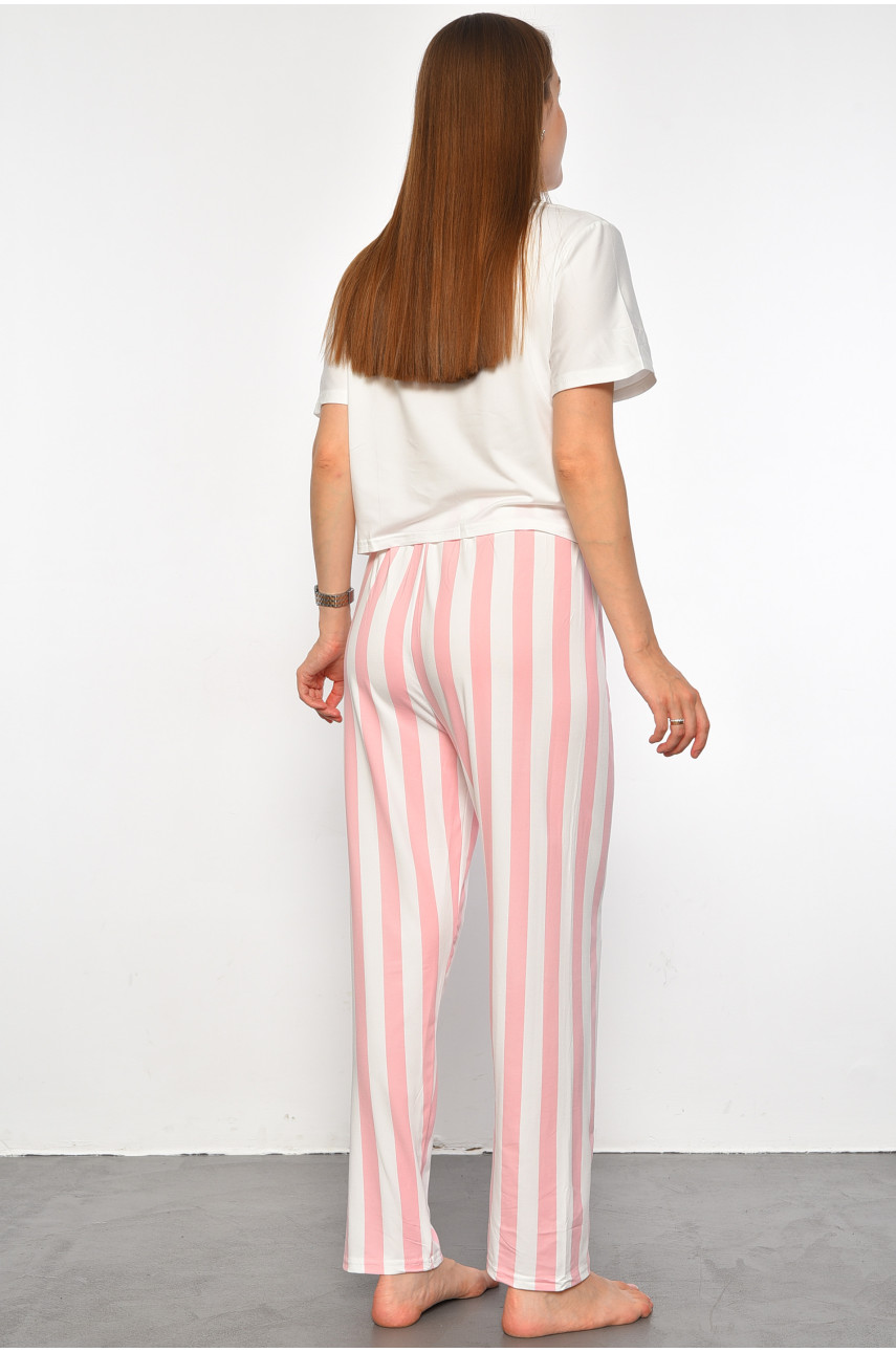 Піжама жіноча білого кольору з принтом 3058 187380