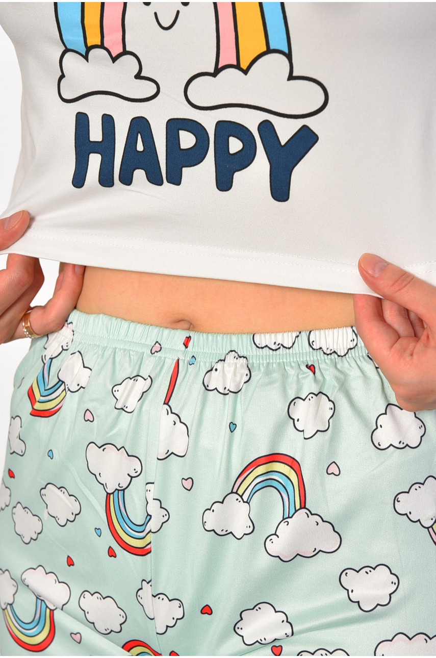 Піжама жіноча білого кольору з принтом 3122 187386 Піжама жіноча білого кольору з принтом 3122 187386