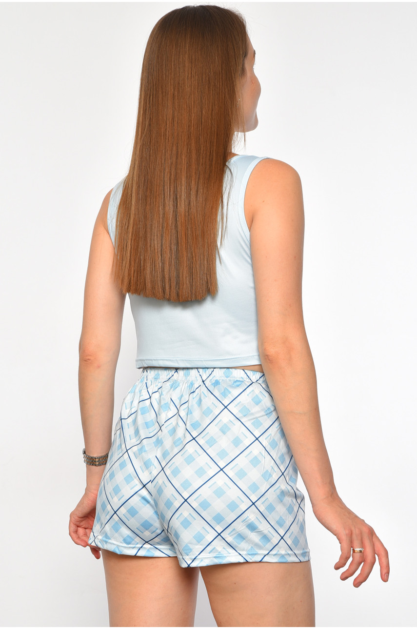 Піжама жіноча блакитного кольору з принтом 0238 187388