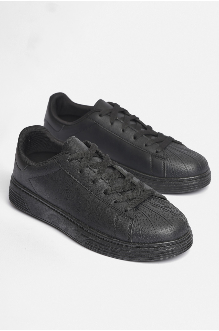 Кросівки чоловічі чорного кольору на шнурівці YB0313-4 187398