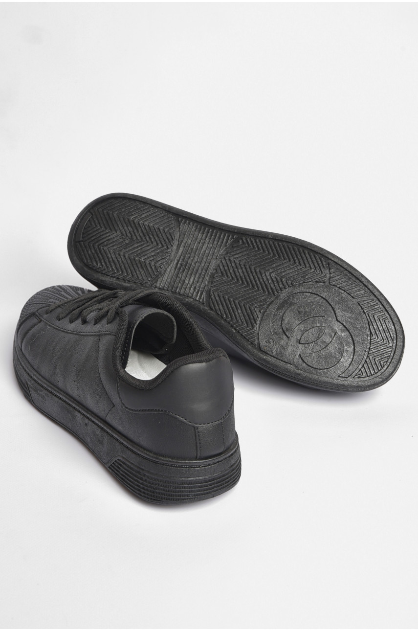 Кросівки чоловічі чорного кольору на шнурівці YB0313-4 187398