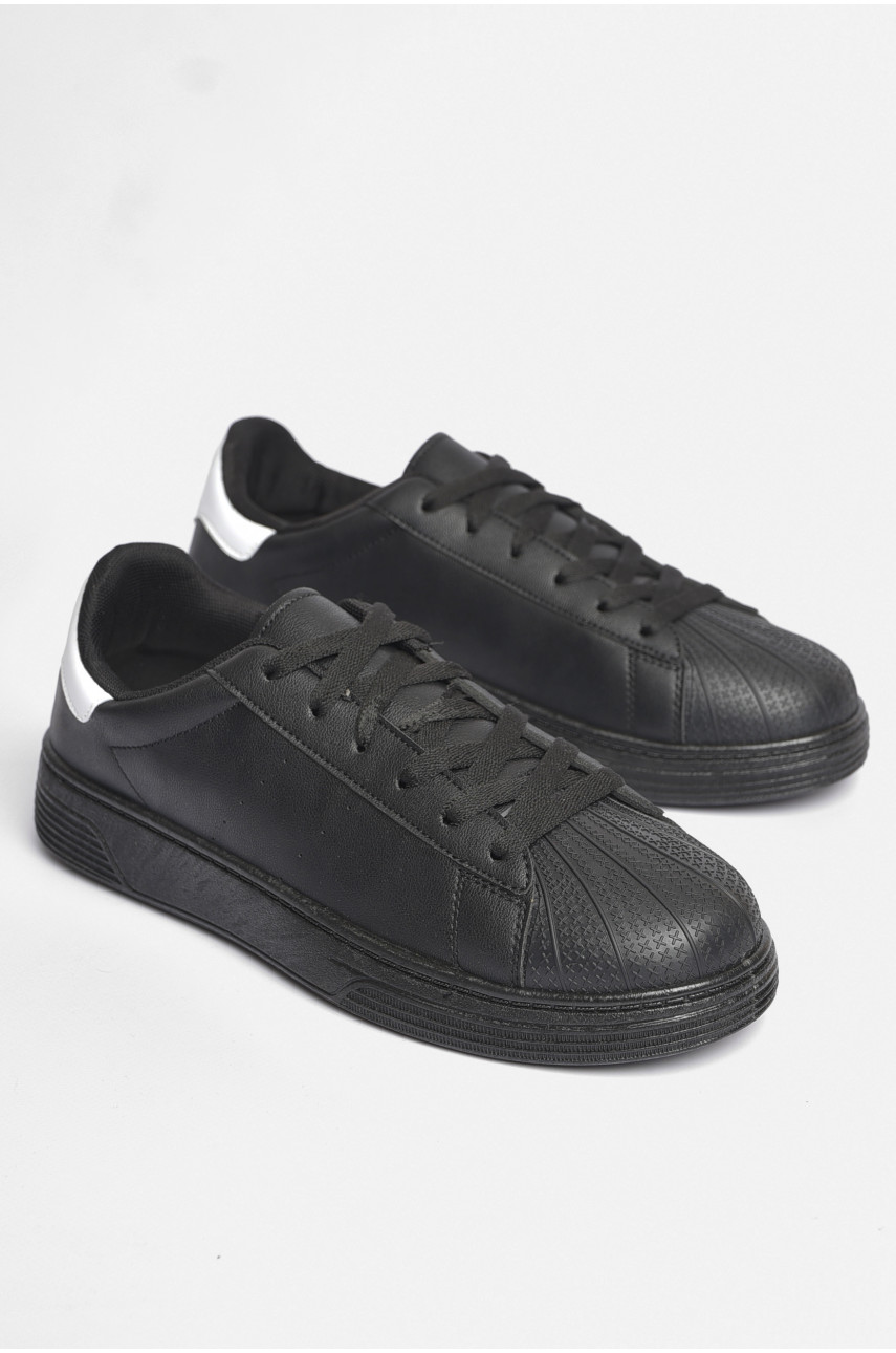 Кросівки чоловічі чорного кольору на шнурівці YB0313-1 187399