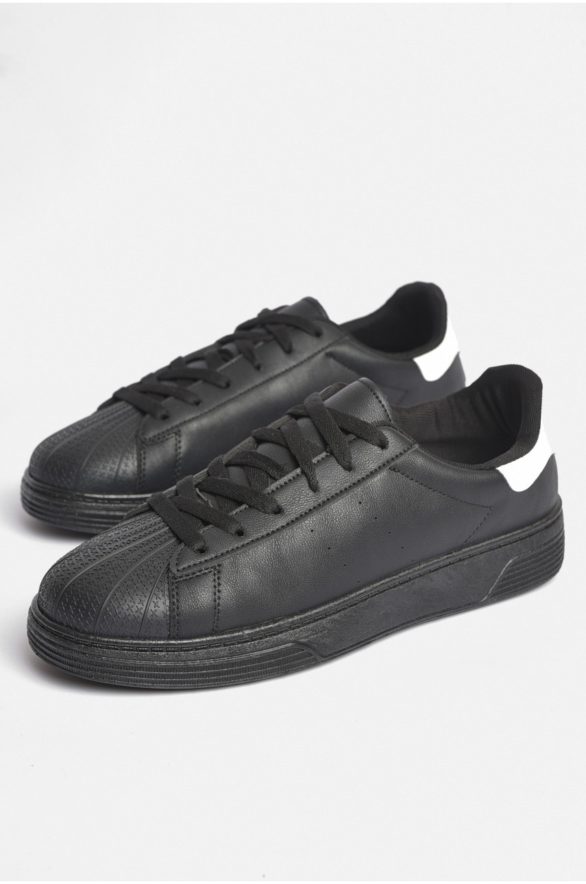 Кросівки чоловічі чорного кольору на шнурівці YB0313-1 187399