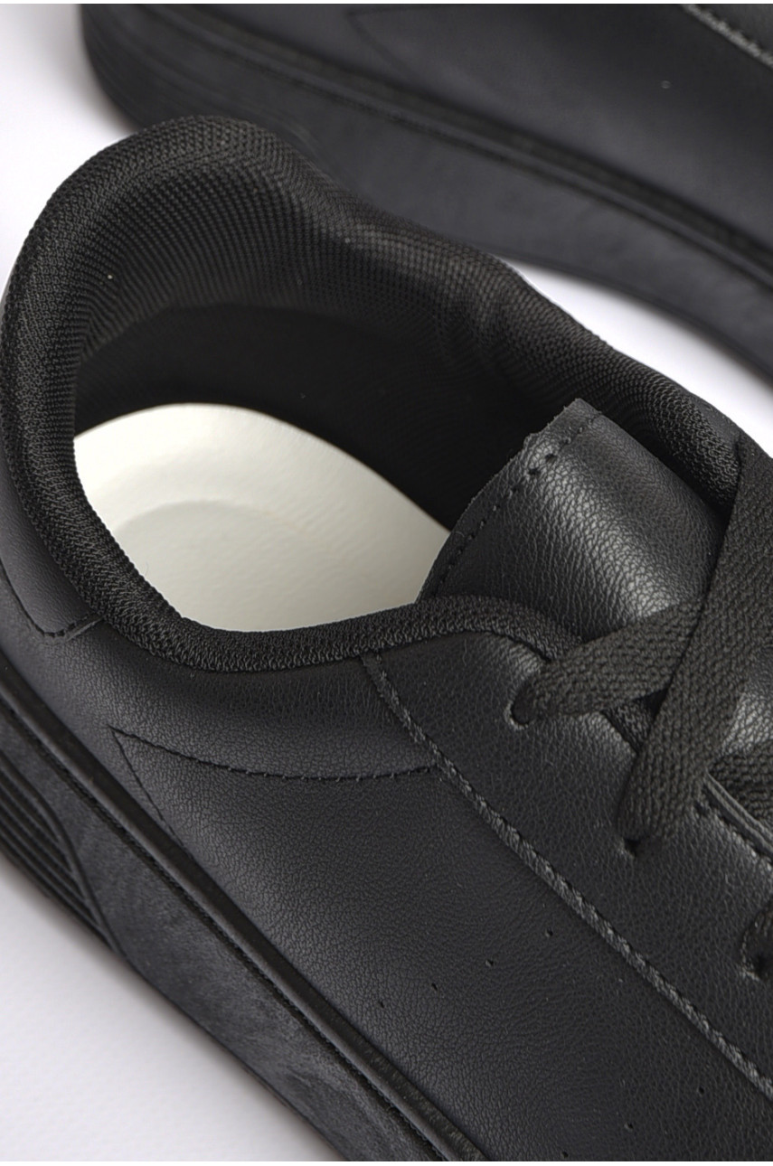 Кросівки чоловічі чорного кольору на шнурівці YB0313-1 187399