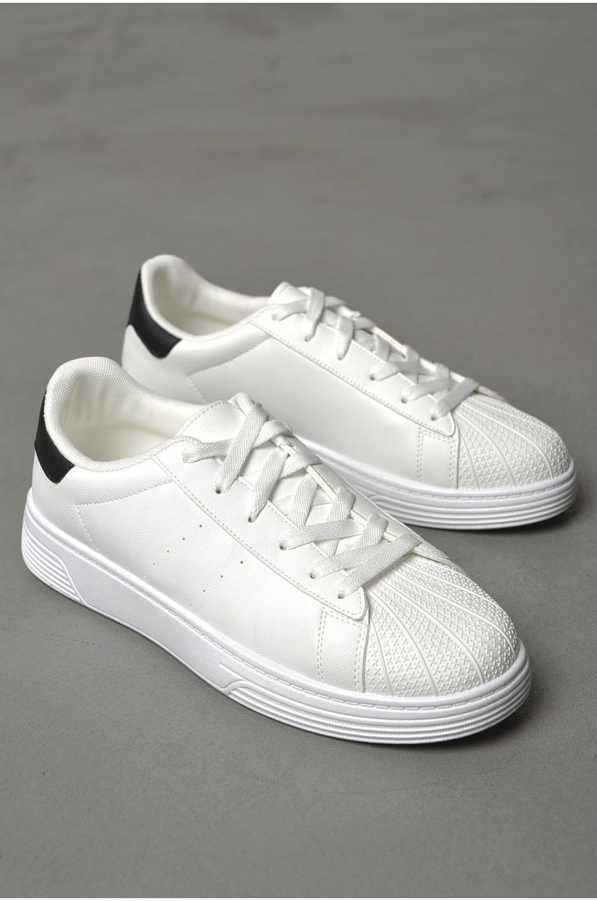 Кросівки чоловічі білого кольору на шнурівці YB0313-2 187400