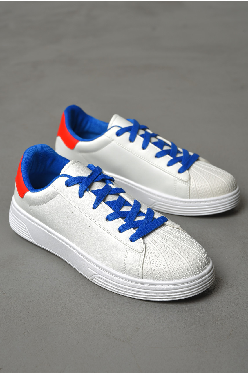 Кросівки чоловічі білого кольору на шнурівці YB0313-5 187401