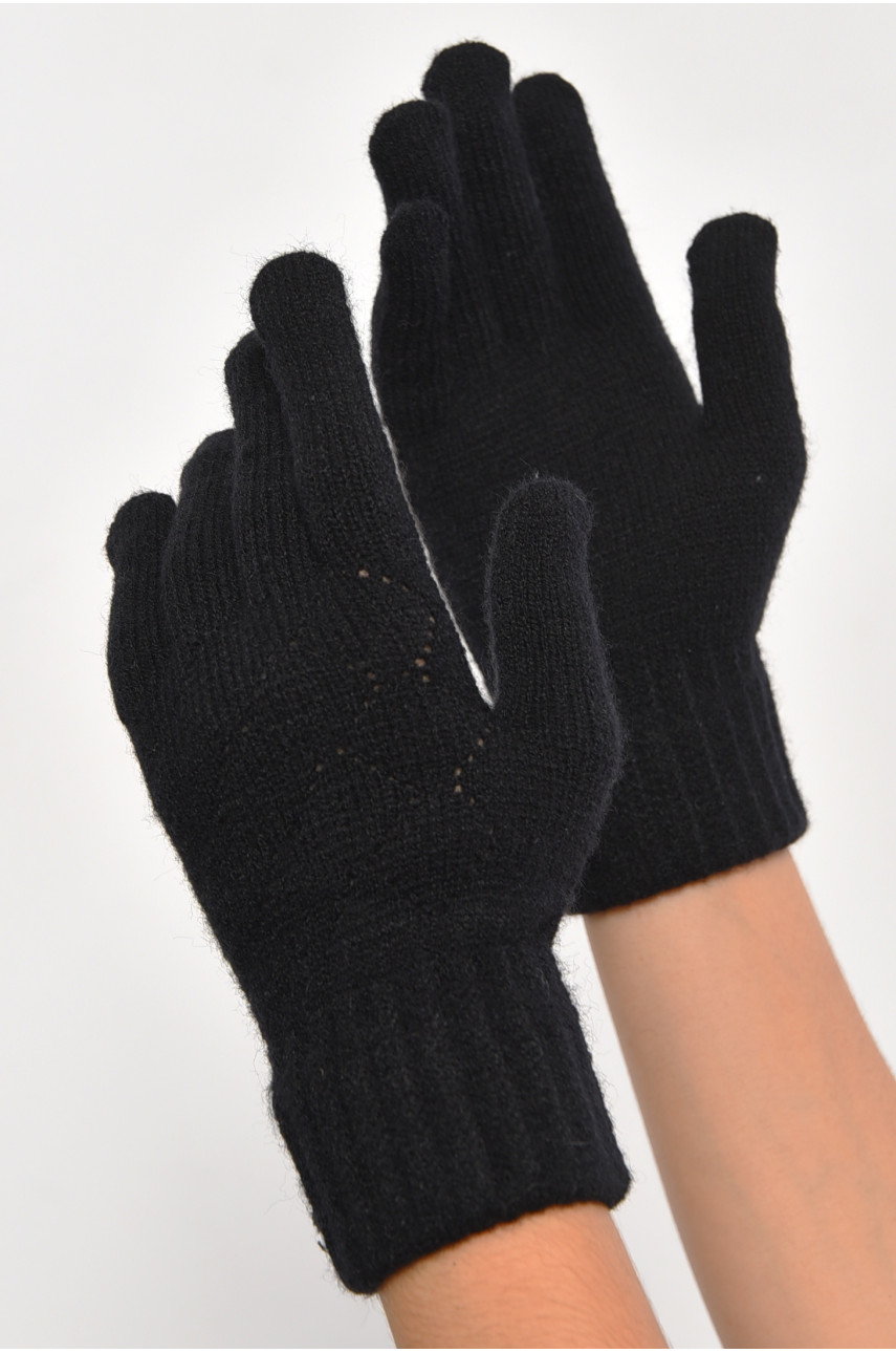 Перчатки женские трикотажные черного цвета 3832 187403