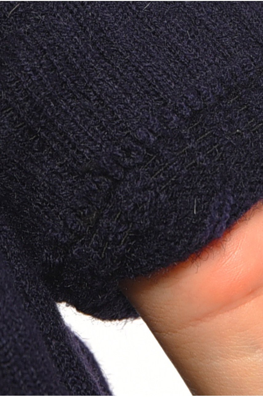 Перчатки женские трикотажные темно-синего цвета 3832 187405