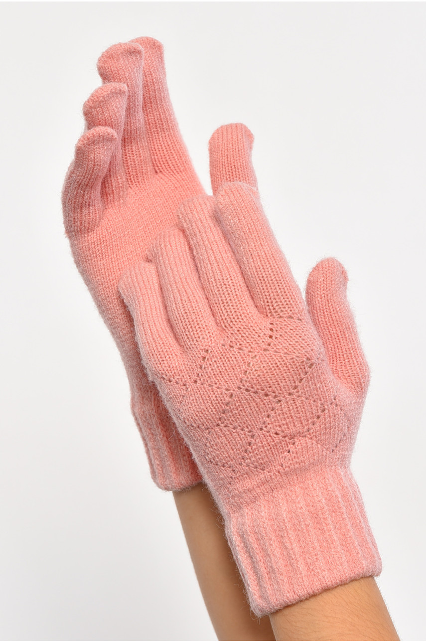 Перчатки женские трикотажные розового цвета 3832 187409