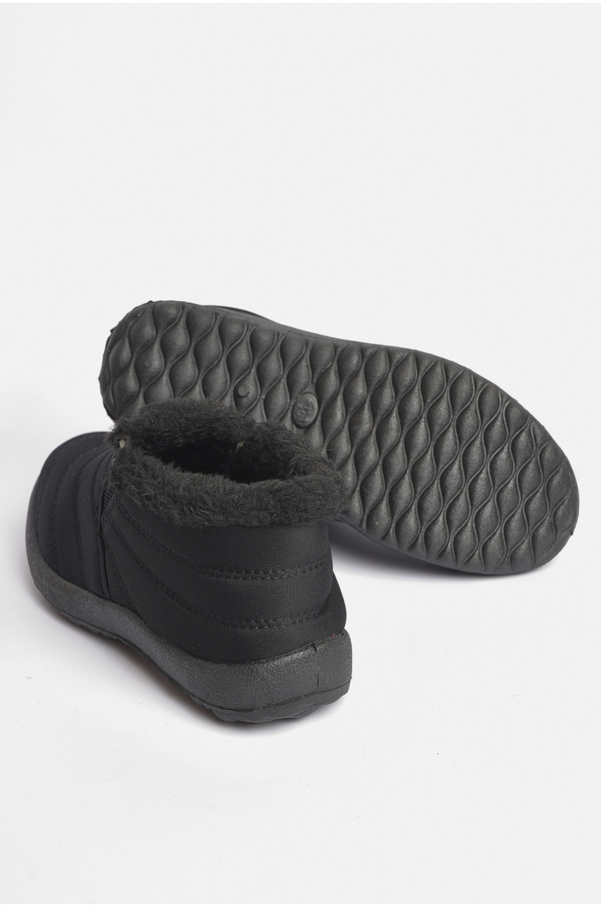 Ботинки подростковые зима черного цвета плащевка 87 187429 Ботинки подростковые зима черного цвета плащевка 87 187429