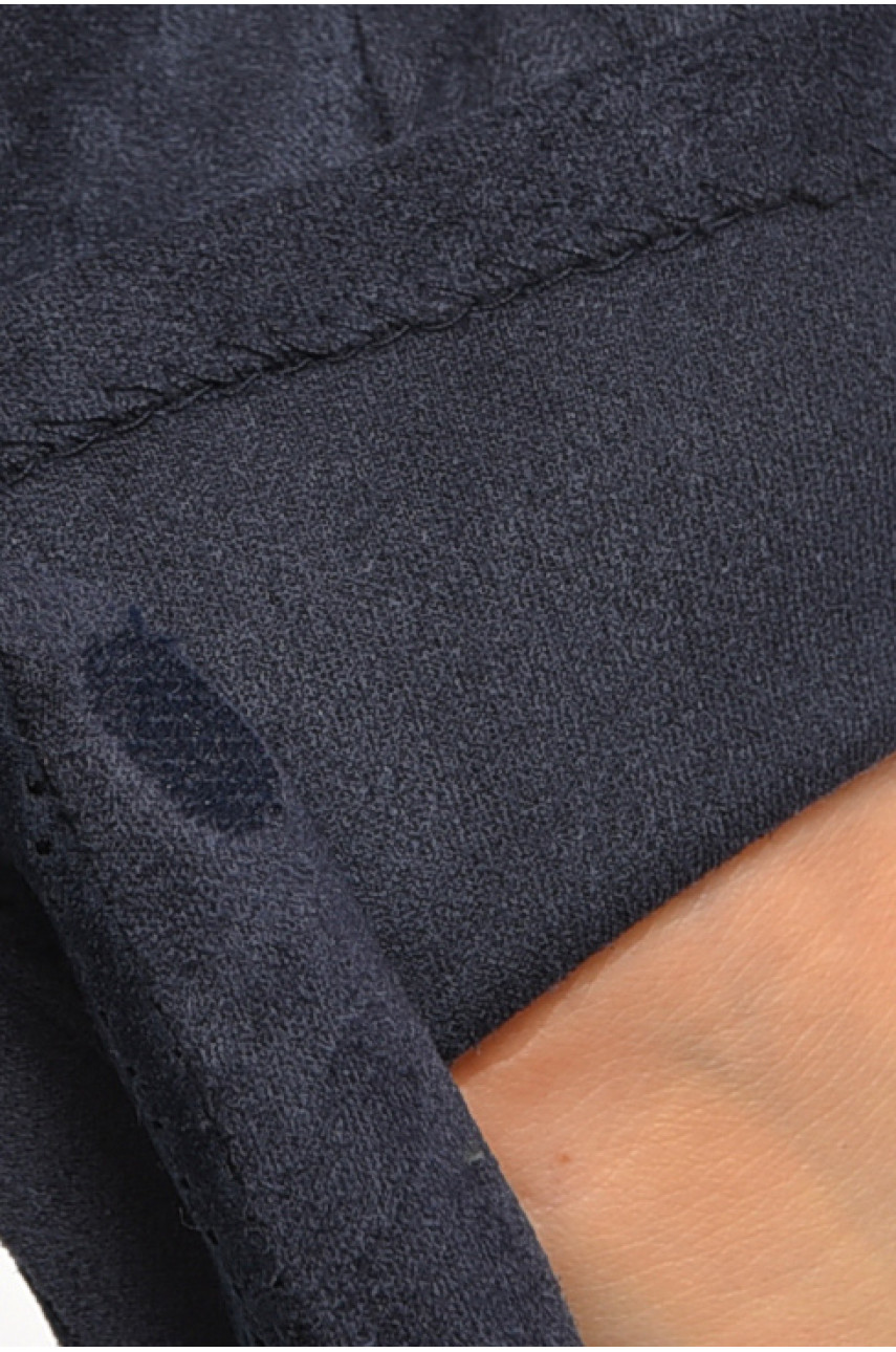 Рукавички жіночі текстильні сенсорні темно-синього кольору 187498