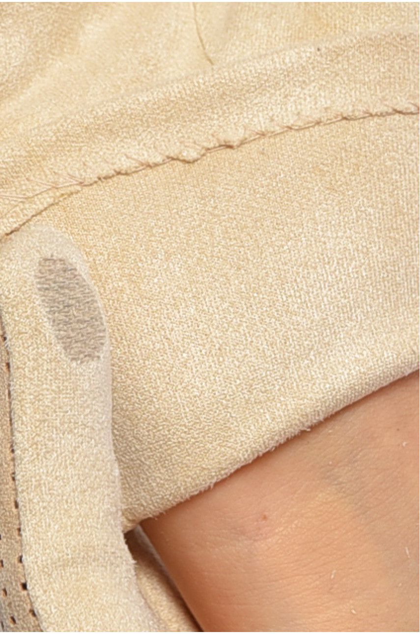 Перчатки женские текстильные  сенсорные молочного цвета 187501