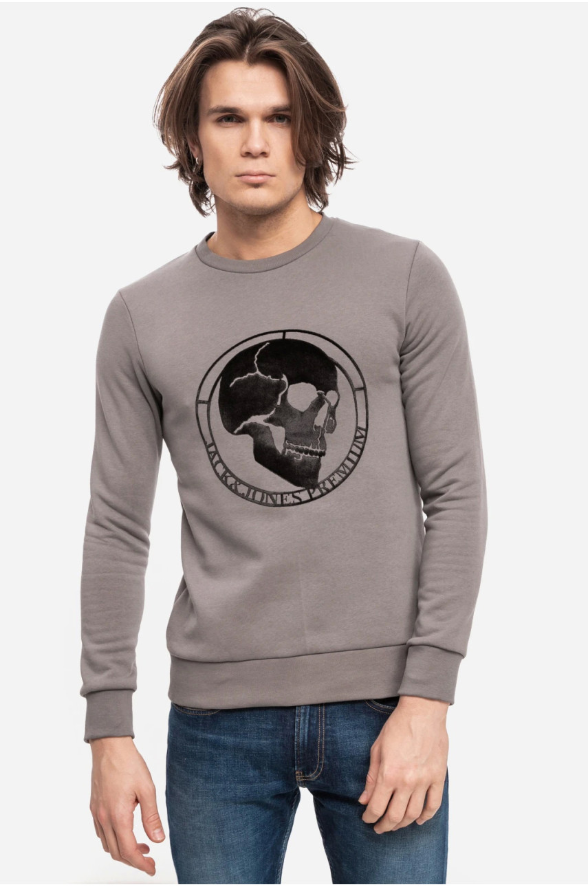 Світшот чоловічий сірого кольору 187524 Світшот чоловічий сірого кольору 187524