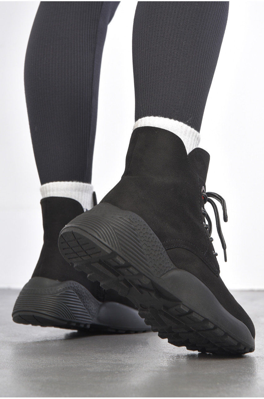 Ботинки женские демисезонные черного цвета 865-1 187531