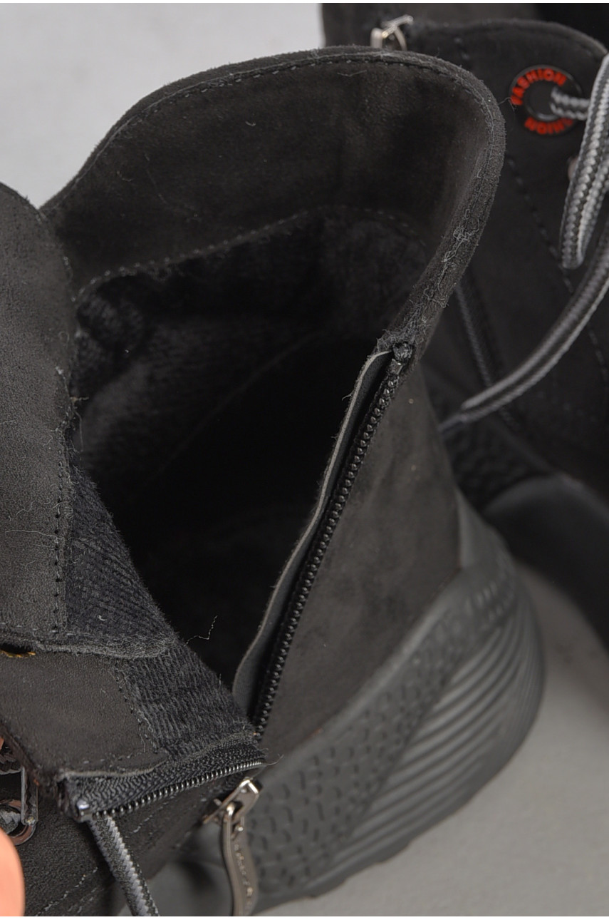 Ботинки женские демисезонные черного цвета 865-1 187531