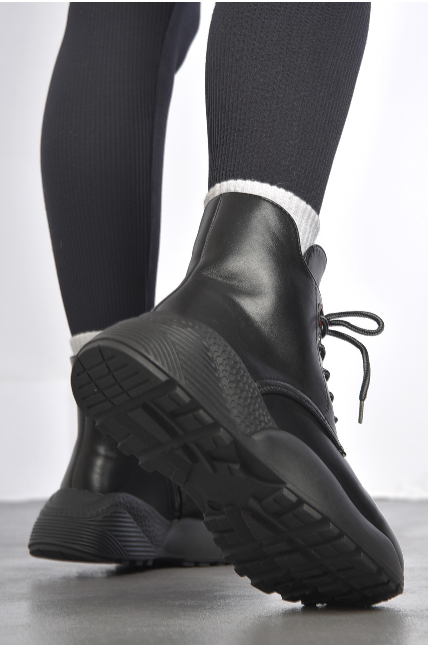 Ботинки женские демисезонные черного цвета 865-2 187533