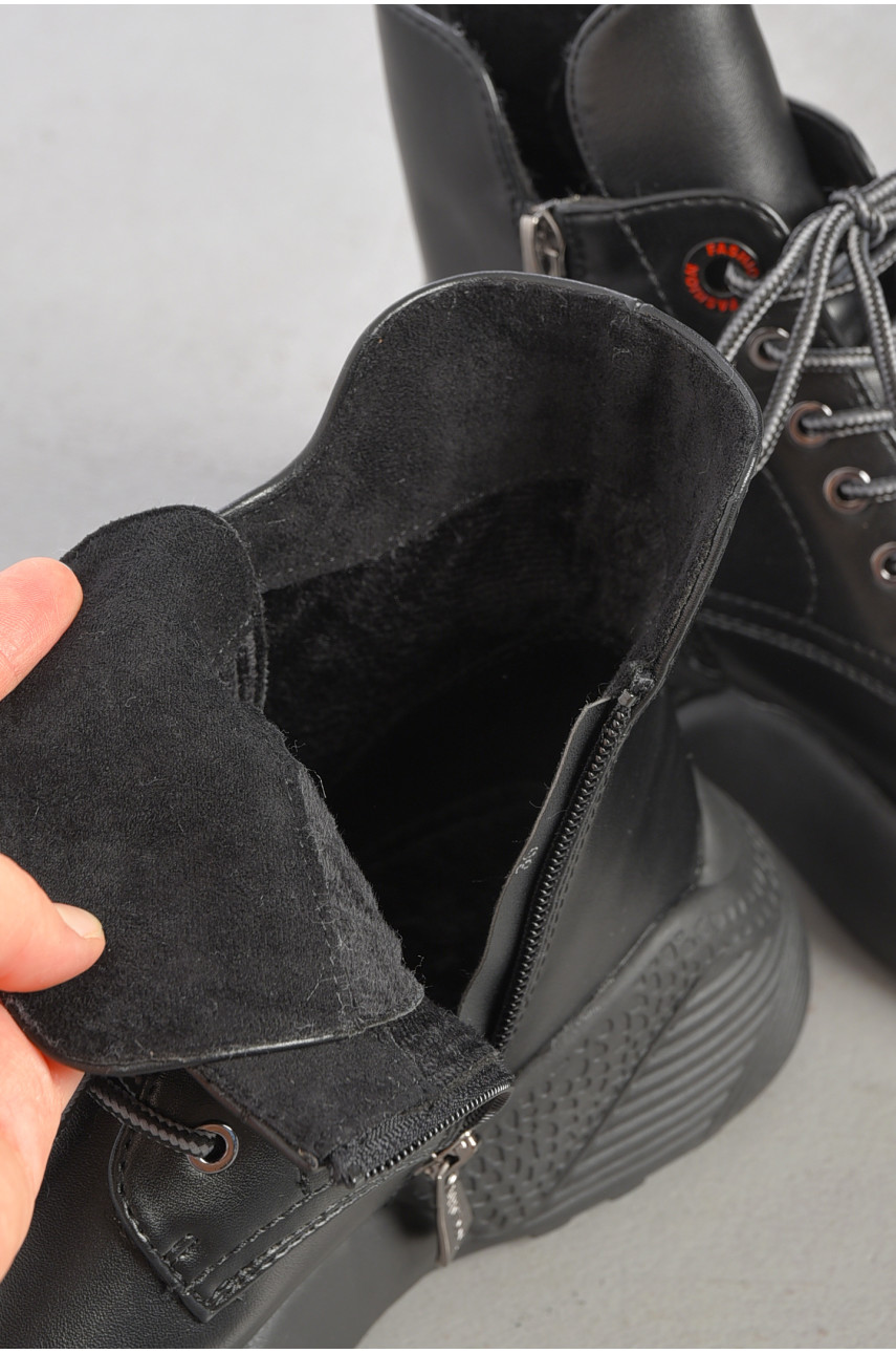 Ботинки женские демисезонные черного цвета 865-2 187533