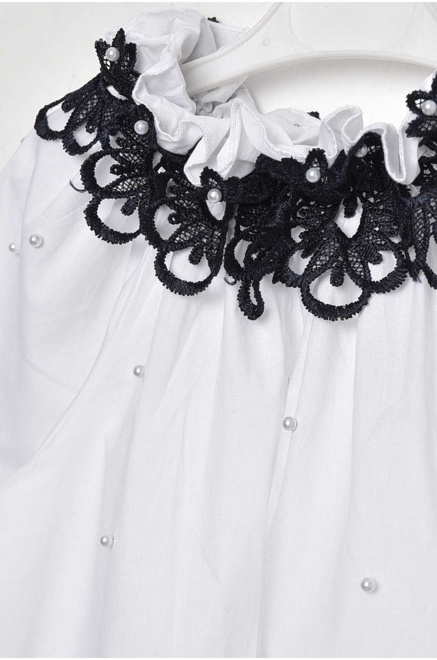 Блуза подростковая для девочки белого цвета 187556