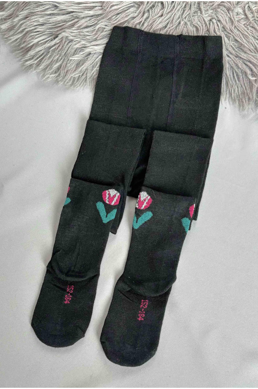 Колготи дитячі для дівчинки чорного кольору 34-1 187609