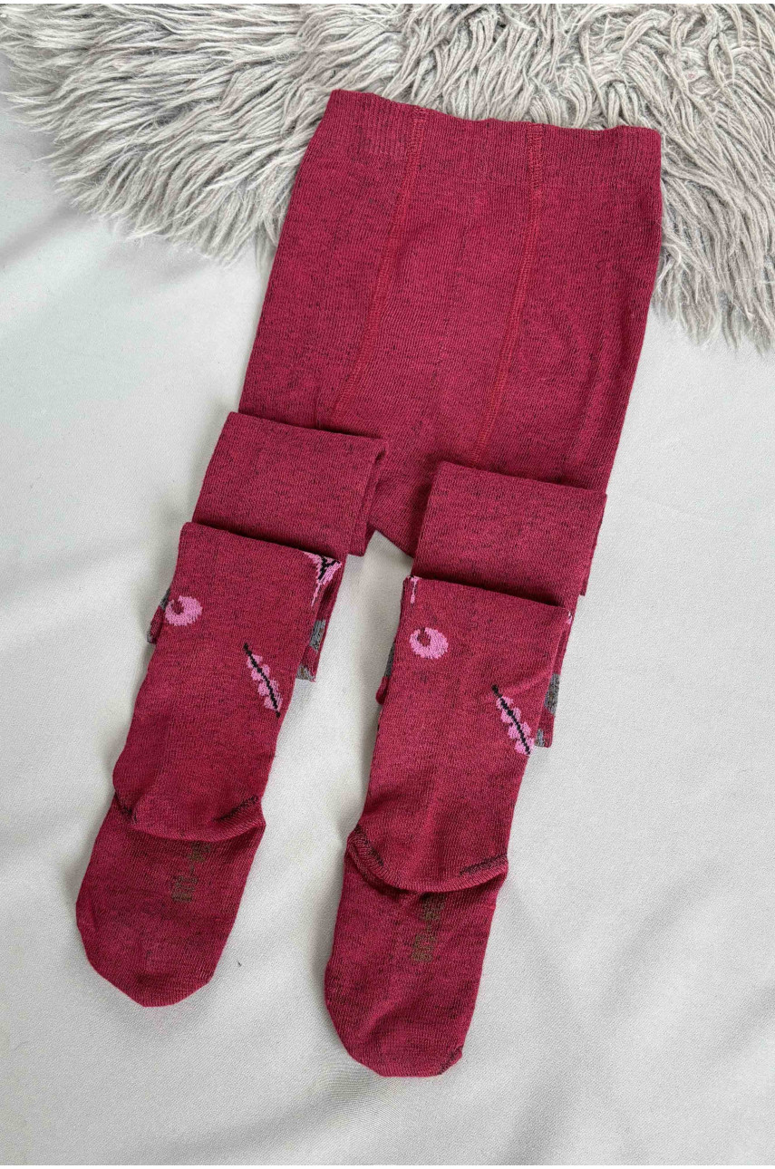 Колготы детские для девочки бордового цвета 29-3 187615