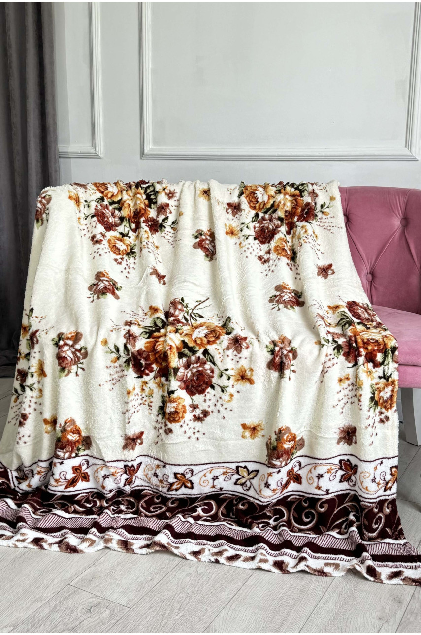 Плед бордового цвета с принтом размер 180*220 187655