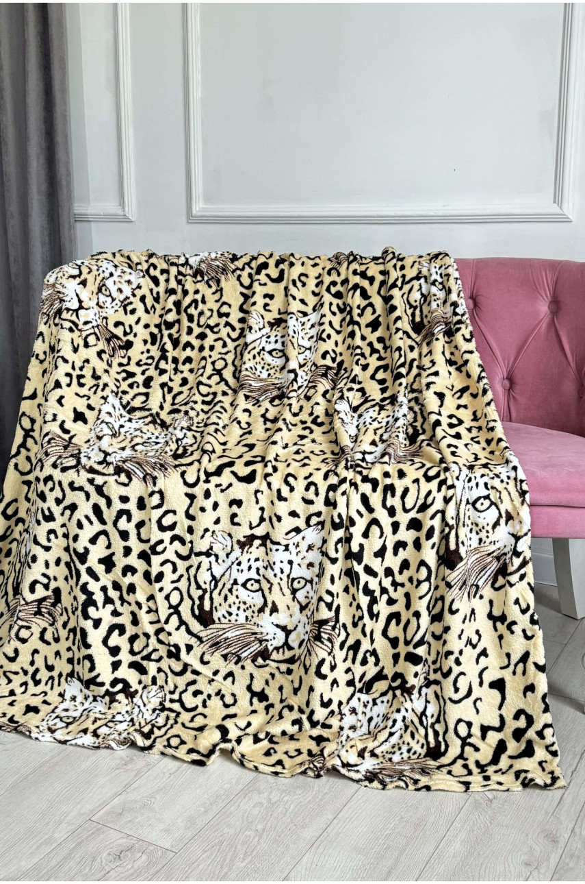 Плед желтого цвета с принтом размер 180*220 187658