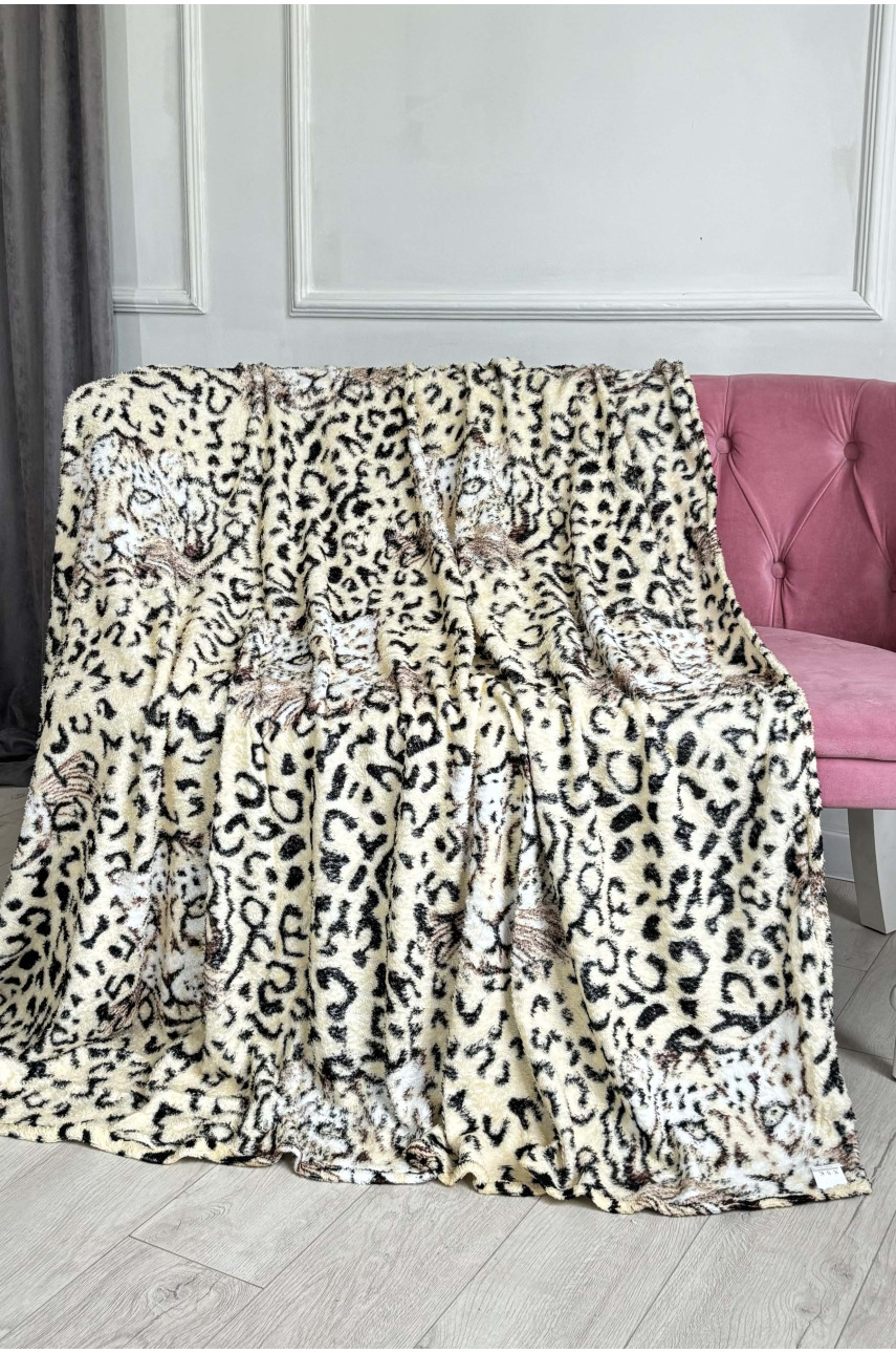 Плед желтого цвета с принтом размер 180*220 187658