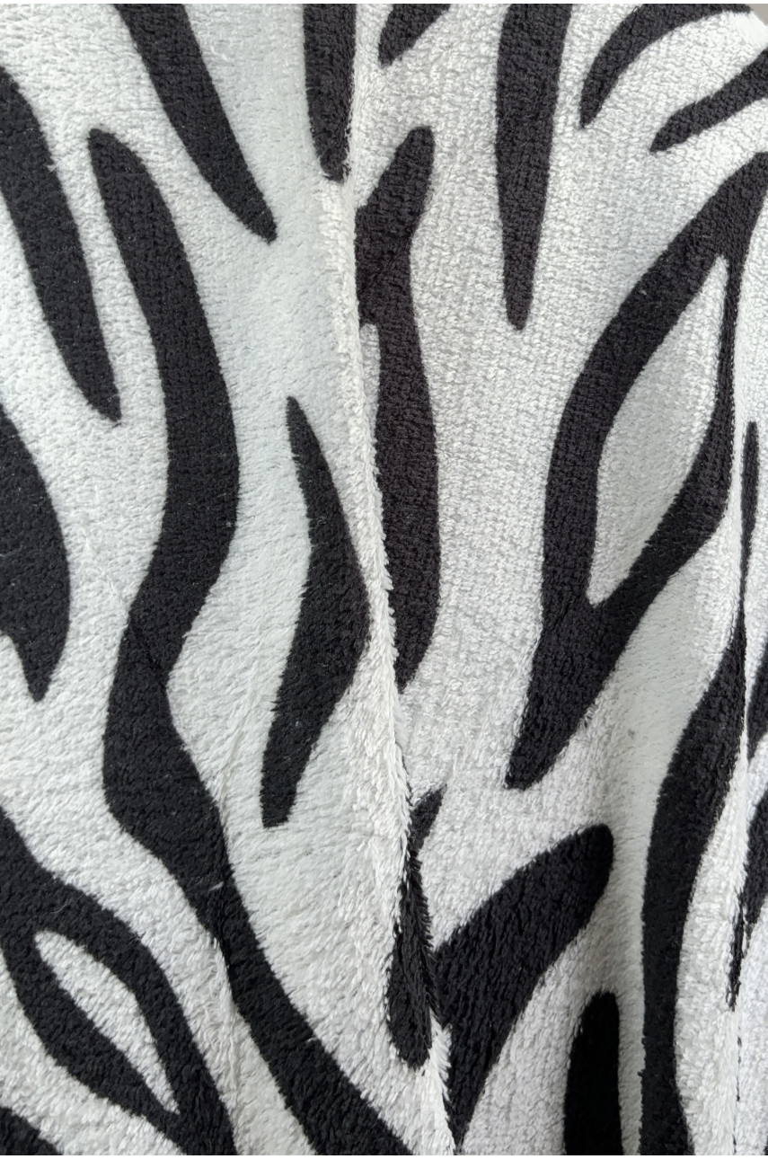 Плед черно-белого цвета с принтом размер 180*220 187659