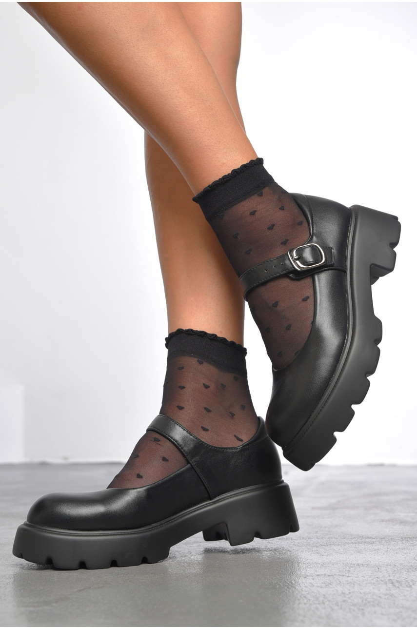 Туфли женские черного цвета 100-1 187665