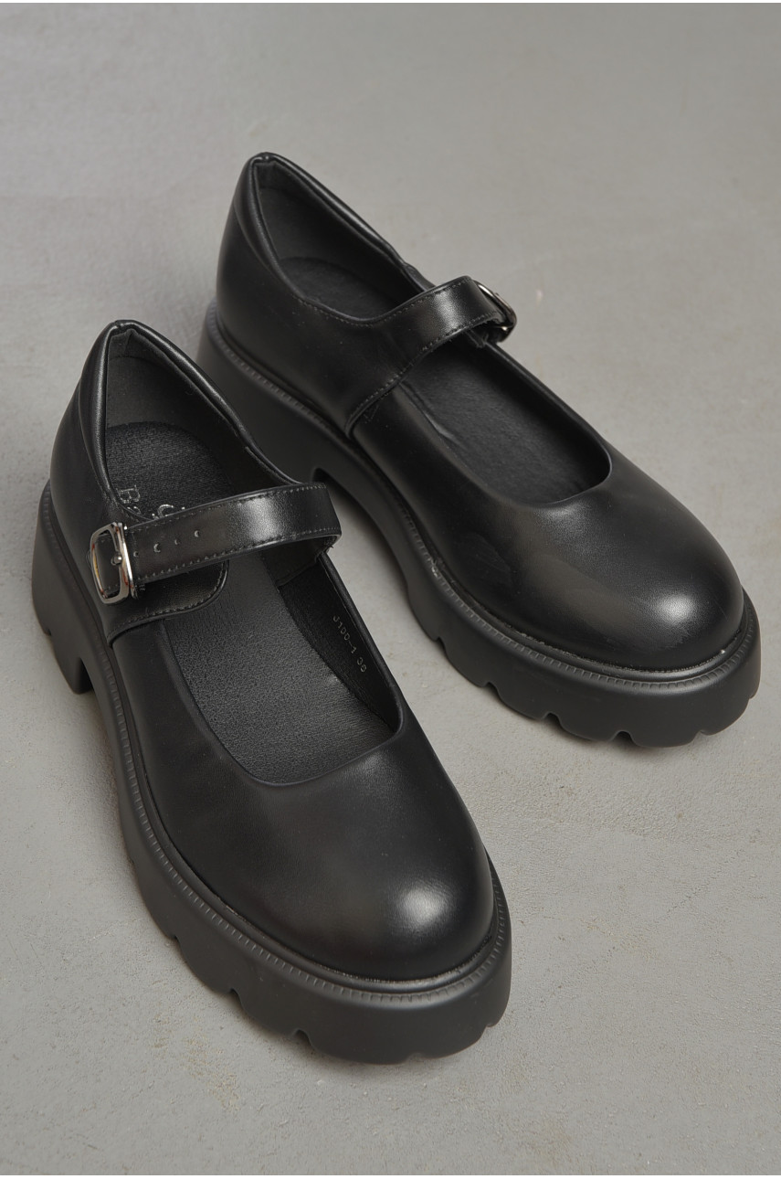 Туфли женские черного цвета 100-1 187665