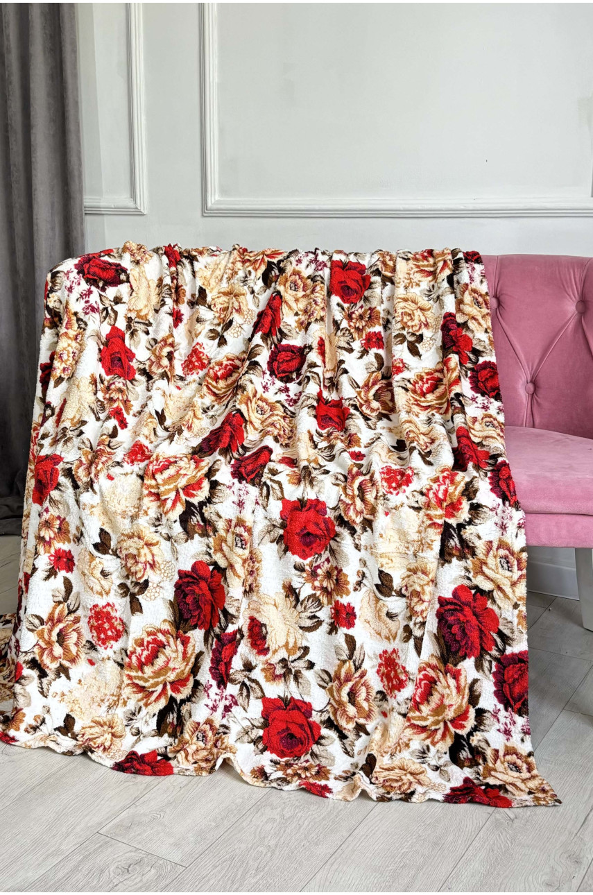 Плед белого цвета с принтом размер 200*230 187670