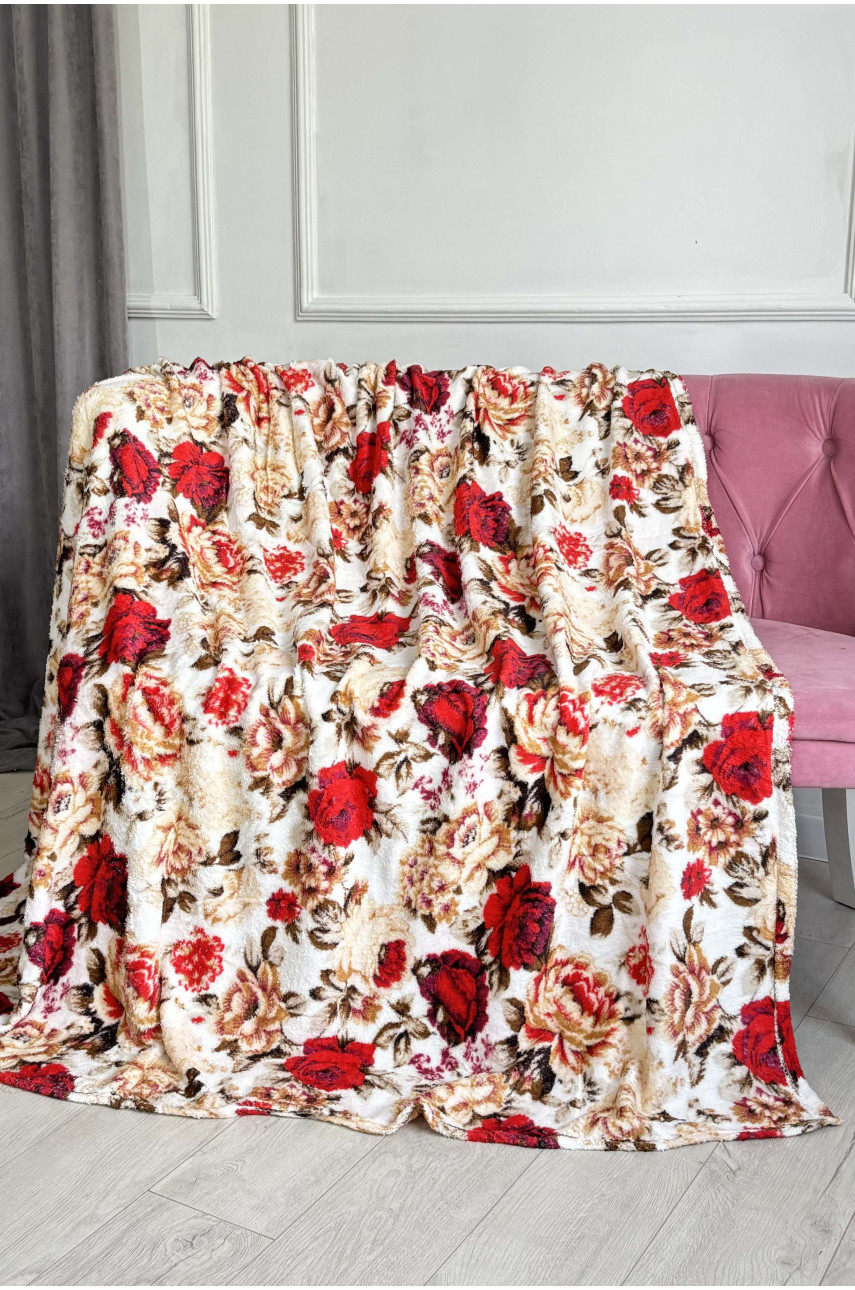 Плед белого цвета с принтом размер 200*230 187670