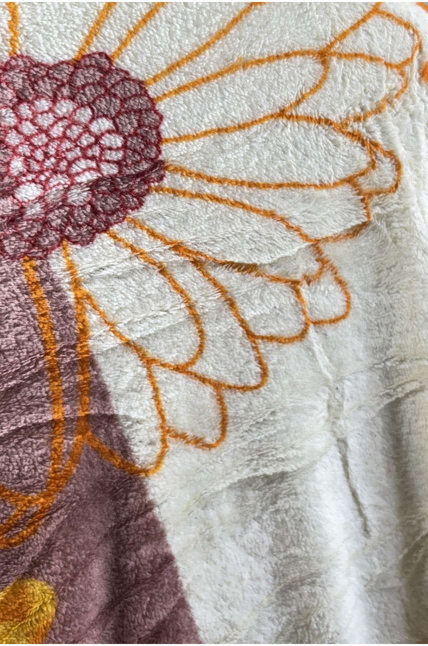 Плед бежевого цвета с принтом размер 200*230 187676