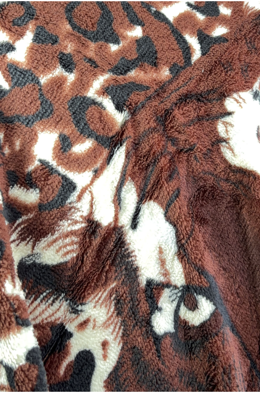 Плед коричневого цвета с принтом размер 200*230 187679