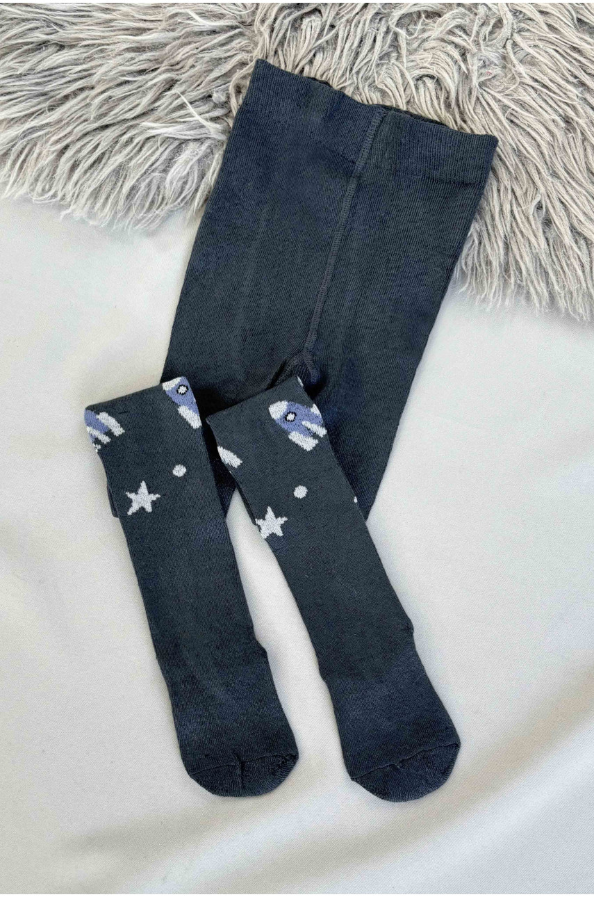 Колготы детские для мальчика темно-серого цвета zk33 187694