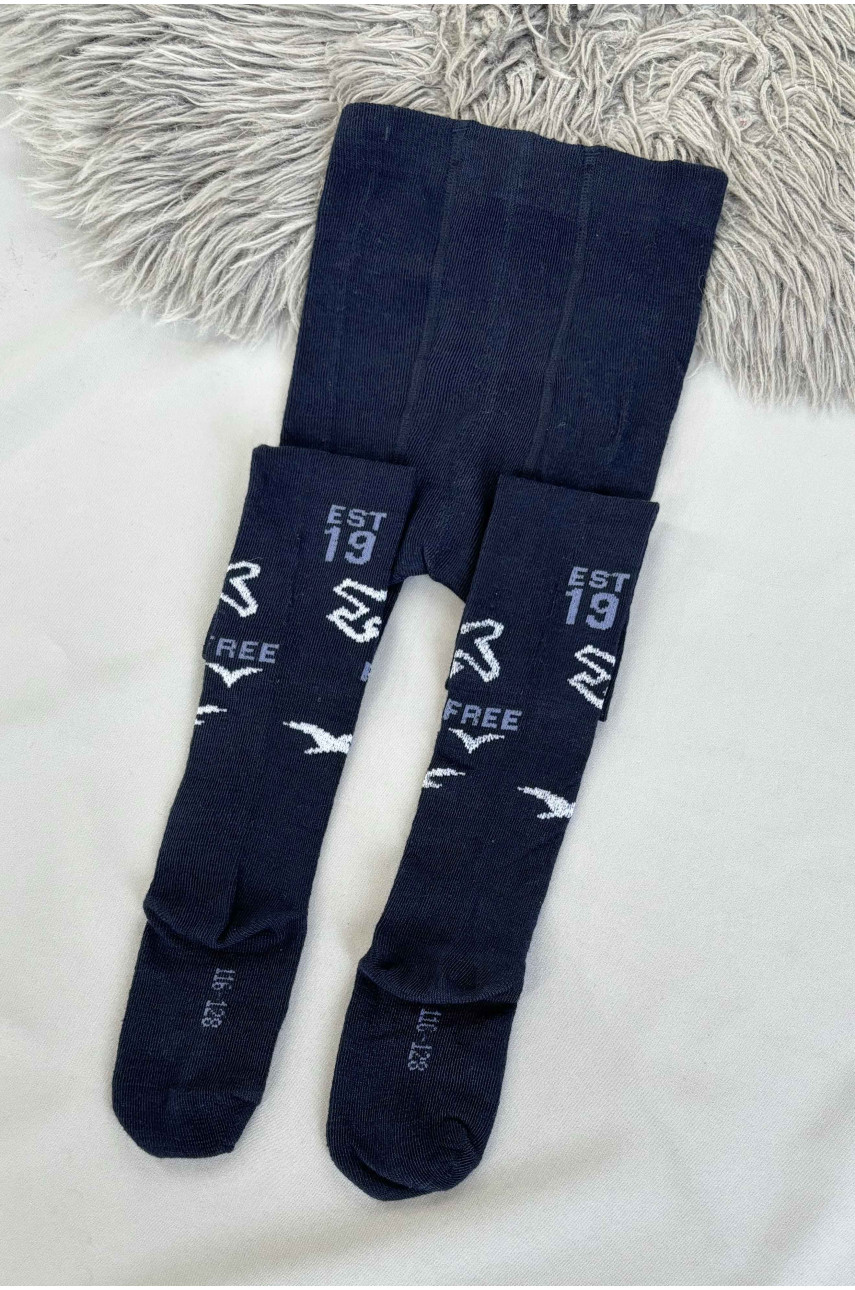 Колготи дитячі для хлопчика темно-сірого кольору zk33 187703