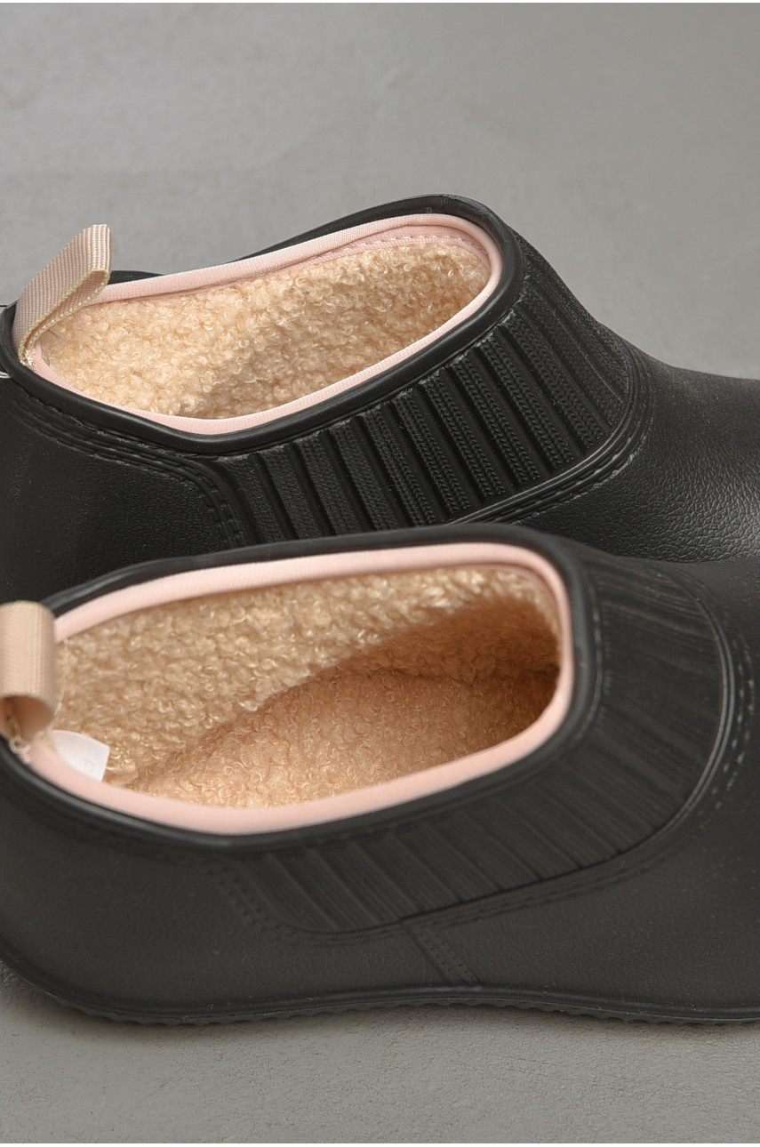 Калоші жіночі утеплені чорного кольору М7009 187705