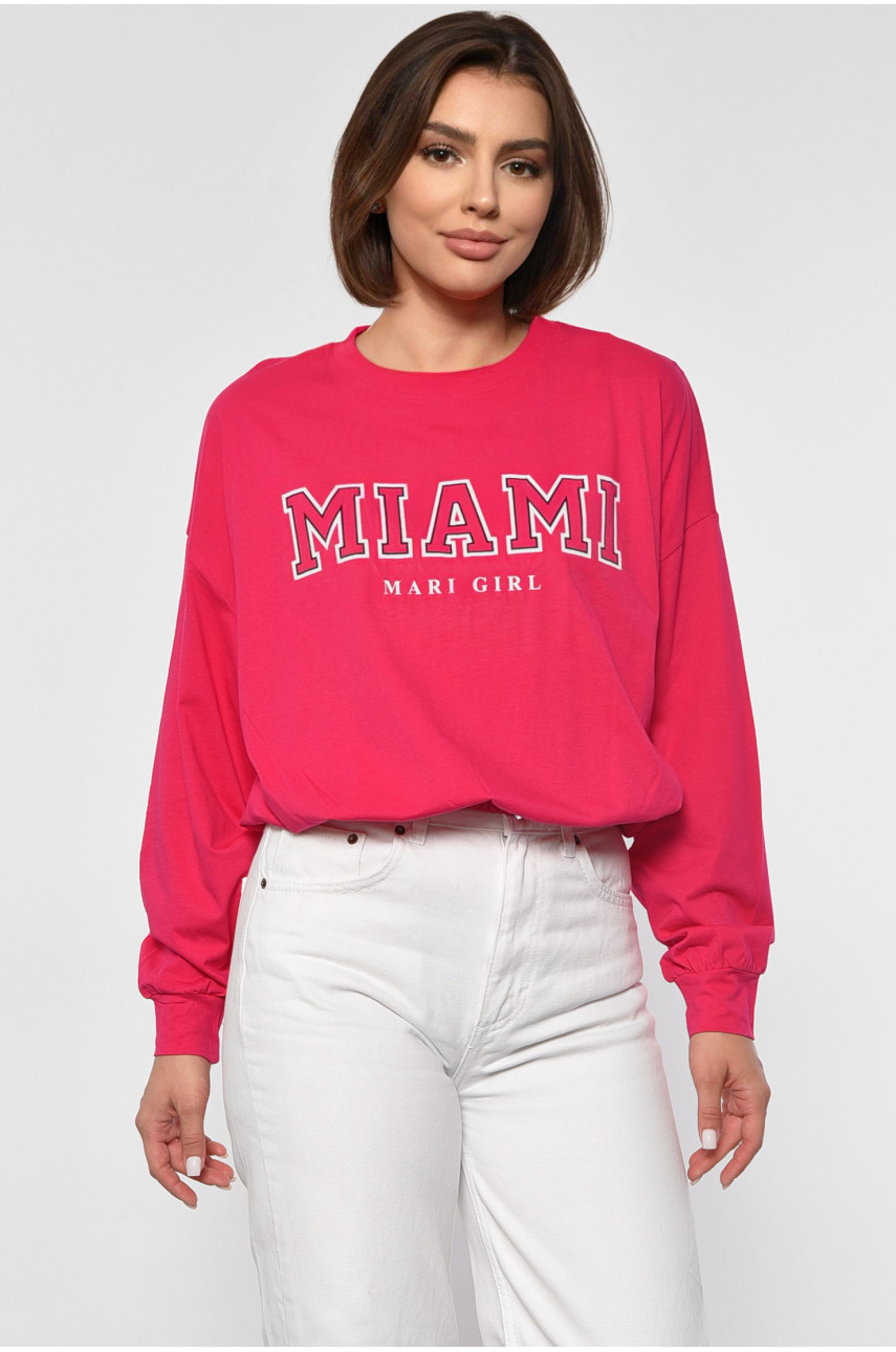 Свитшот женский с рисунком розового цвета 225 187783 Свитшот женский с рисунком розового цвета 225 187783