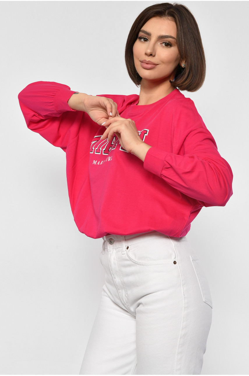 Свитшот женский с рисунком розового цвета 225 187783 Свитшот женский с рисунком розового цвета 225 187783