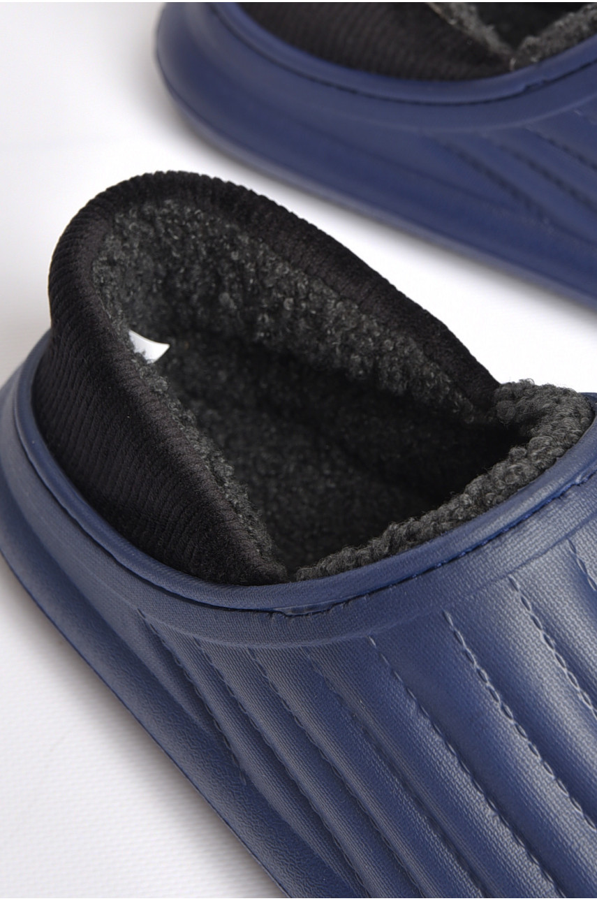 Калоші чоловічі на хутрі темно-синього кольору М8003 187815