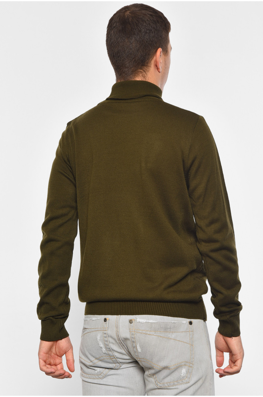 Гольф чоловічий акриловий кольору хакі 25 187817