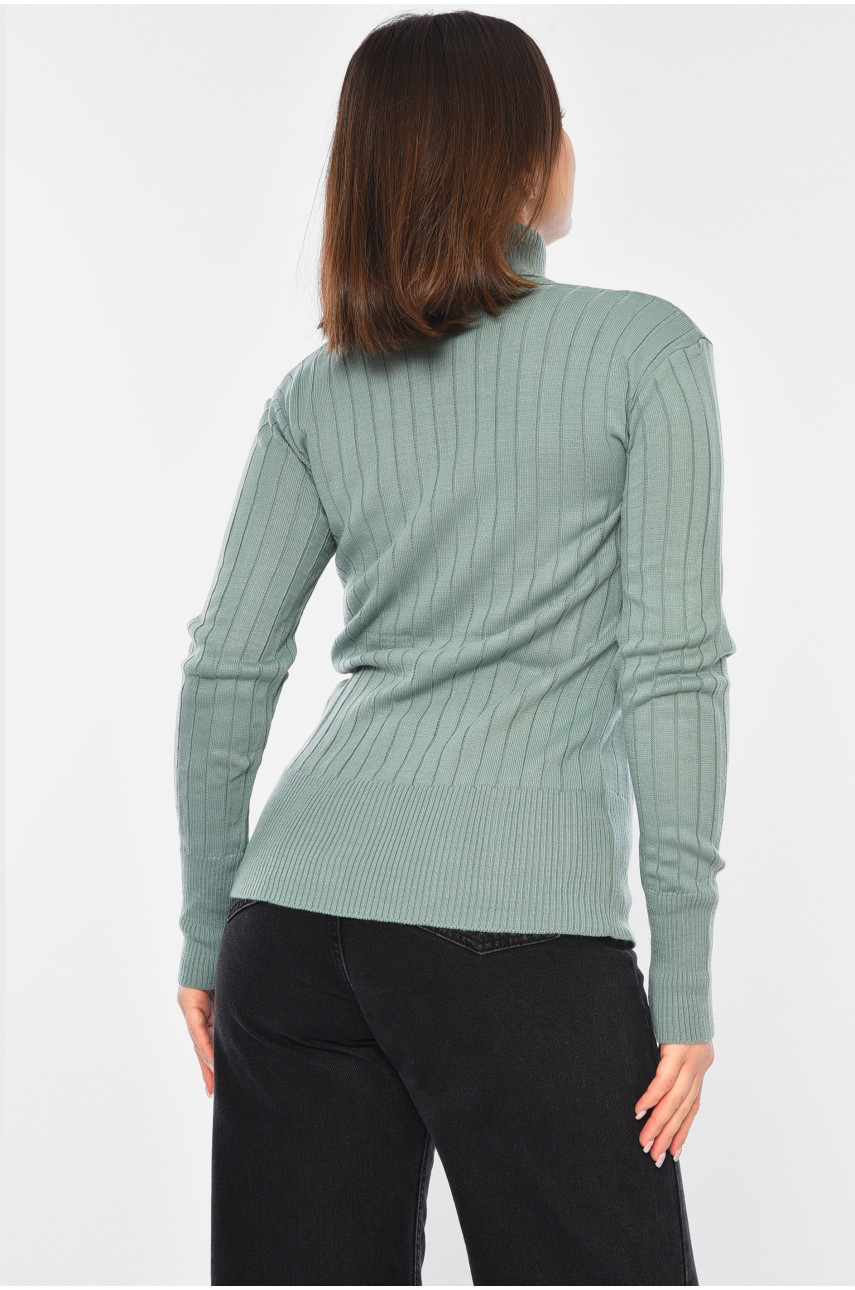 Гольф жіночий однотонний темно-блакитного кольору 4659 187865