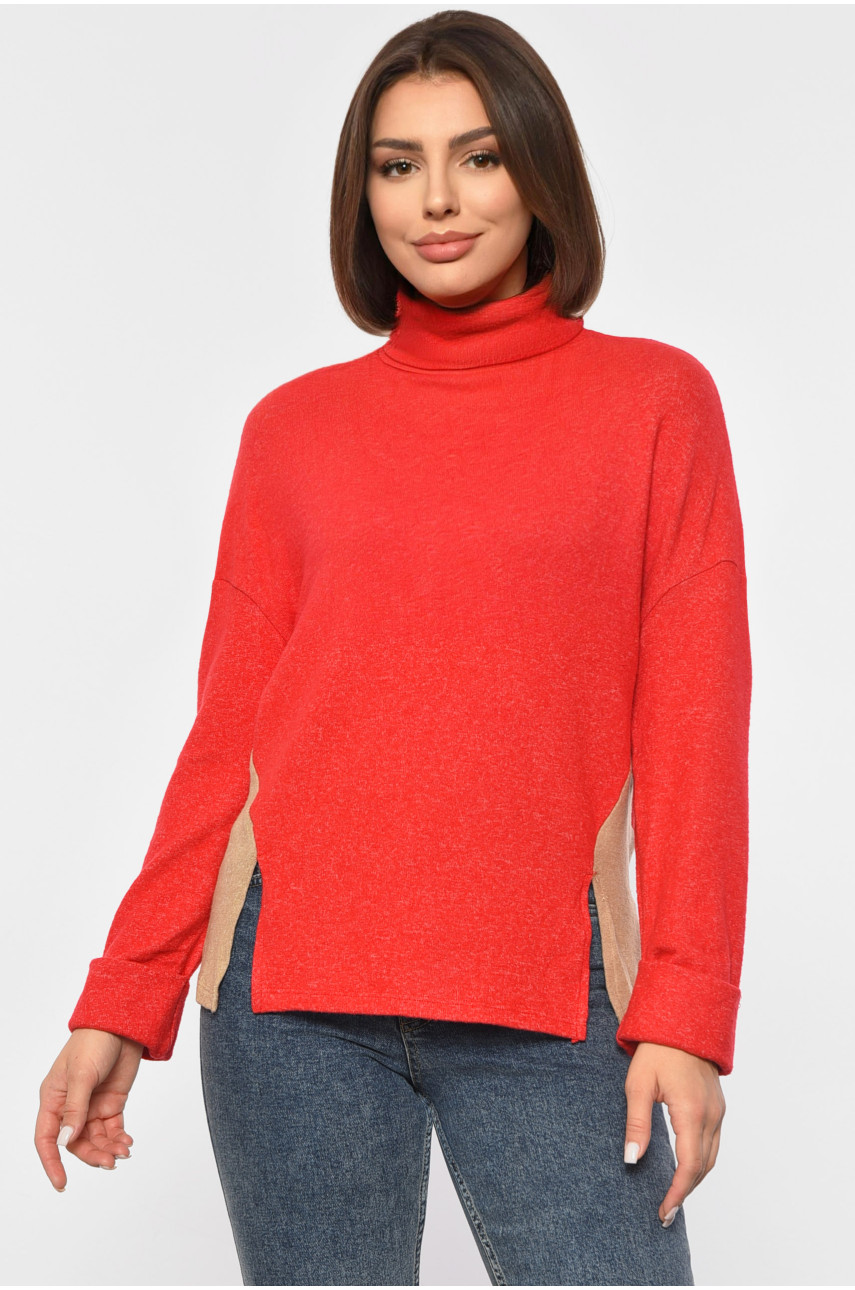 Гольф жіночий флісовий червоного кольору 966656 187867 Гольф жіночий флісовий червоного кольору 966656 187867