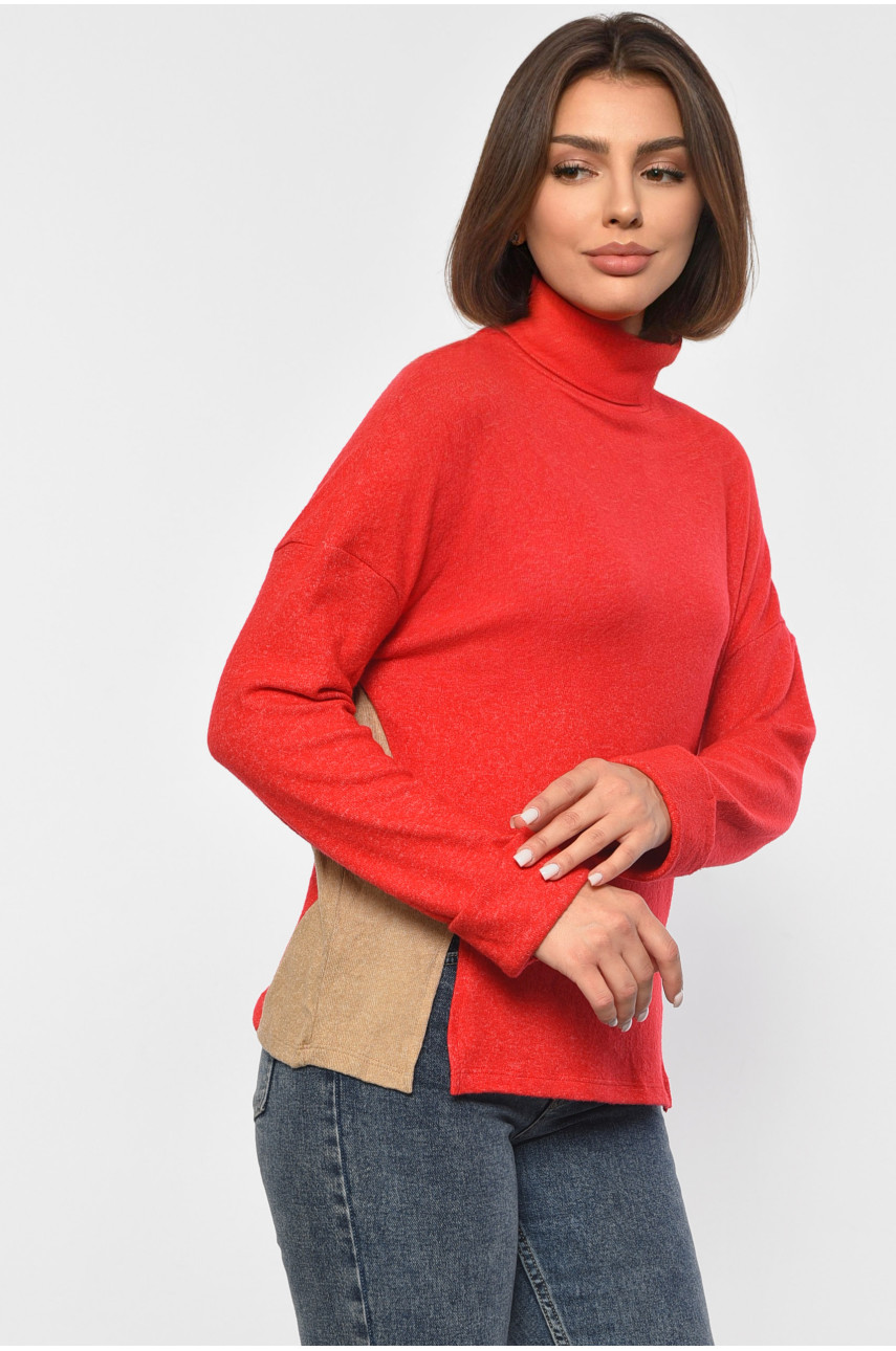 Гольф жіночий флісовий червоного кольору 966656 187867 Гольф жіночий флісовий червоного кольору 966656 187867