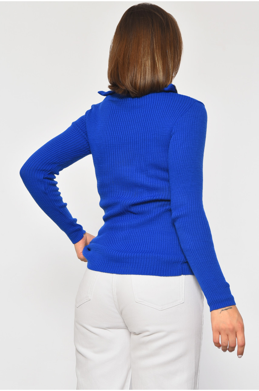 Гольф женский однотонный синего цвета 4653 187889 Гольф женский однотонный синего цвета 4653 187889